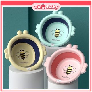 Chậu rửa mặt cho bé gấp gọn hình con ong thau silicon đáng yêu ngộ nghĩnh tiện lợi CHAU02