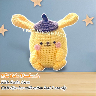 Thú bông len handmade Pompompurin bằng len có sẵn