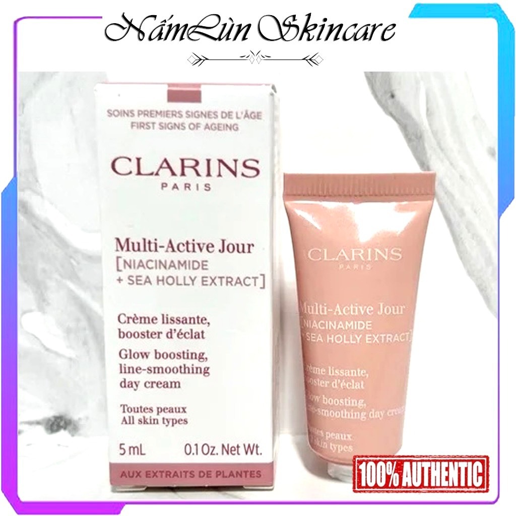 Kem Dưỡng Ẩm CLARINS Multi-Active Jour NIACINAMIDE + SEA HOLLY EXTRACT Mini 5ml