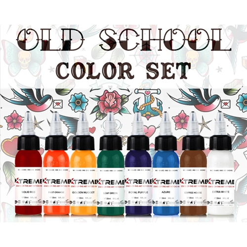 Set mực xăm Old School 8 màu Xtreme