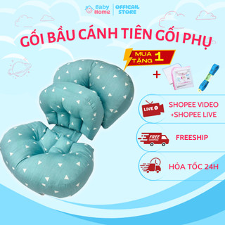 Gối bầu cánh tiên HABU cao cấp kèm gối phụ giúp nâng đỡ bụng bầu, giảm mỏi lưng, giảm tình trạng đau lưng cho mẹ