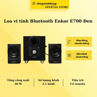 Loa vi tính Bluetooth Enkor E700 - 2.1 20W kèm remote - Hàng chính hãng