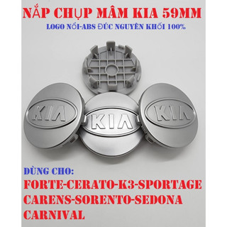 Nắp chụp mâm-nắp lazang kia size 59mm- abs đúc nguyên khối