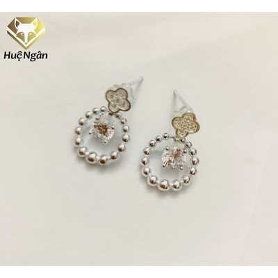 Bông tai bạc Ý 925 Huệ Ngân - Vòng tròn cá tính TS160020E