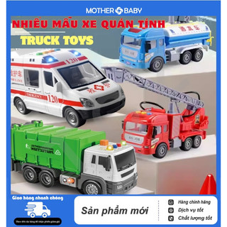 Nhiều mẫu hợp kim, xe tải vận chuyển, xe ben, xe cảnh sát, đồ chơi bé trai, mô hình xe ô tô đồ chơi
