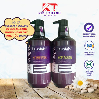 Dầu gội xả chăm sóc tóc Lusstaly Collagen Vitamin E 800mlx2 - Hàng Chính Hãng 100%
