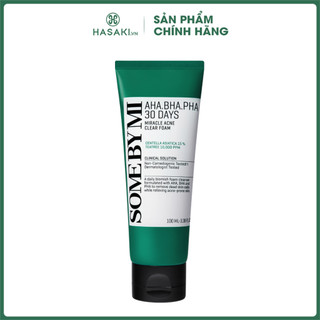Sữa Rửa Mặt Cho Da Mụn Some By Mi 30 Days Miracle Acne Clear Foam 100ml Hasaki Sản Phẩm Chính Hãng
