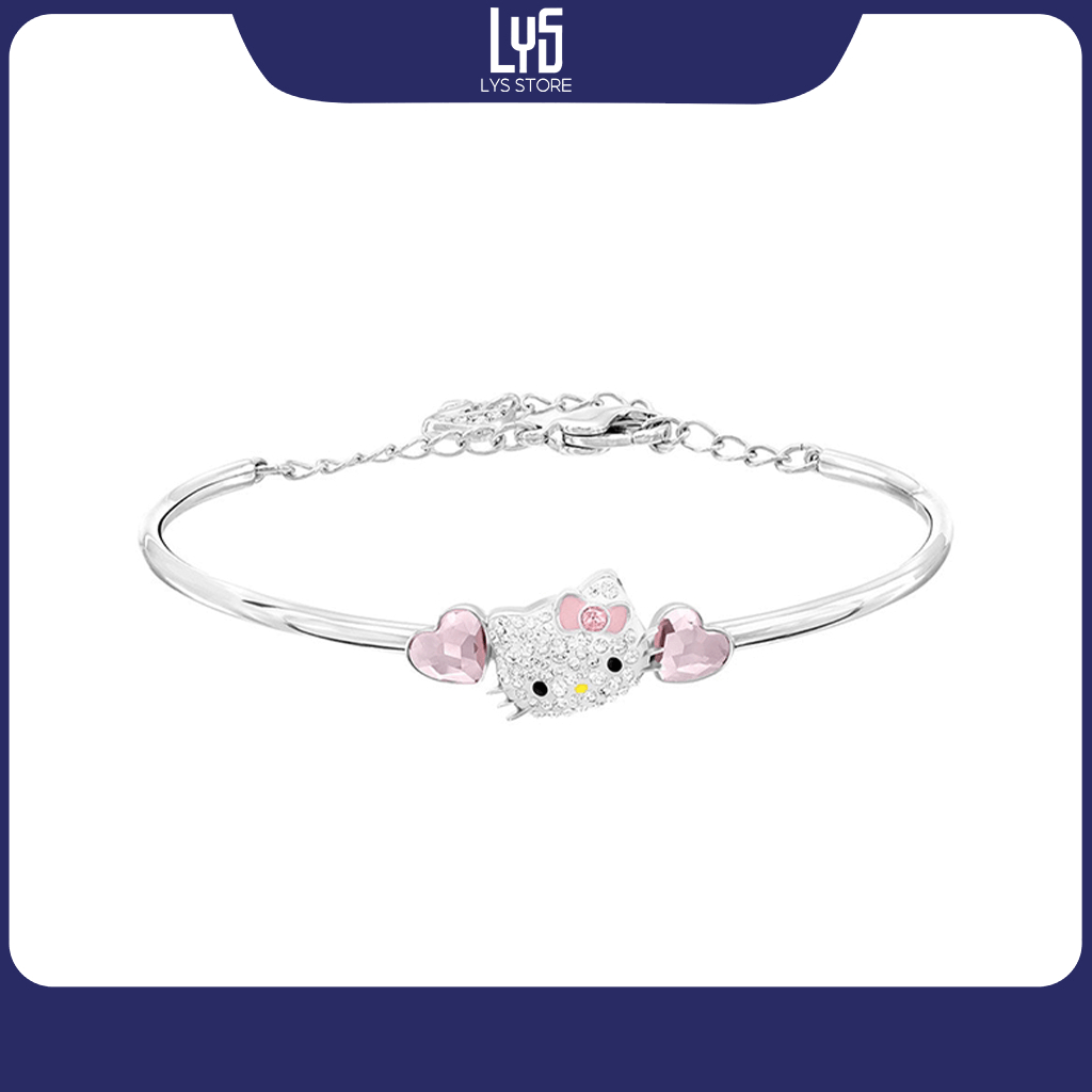 Vòng tay nữ Lys Swar  Hello Kittyy Bracelet 2040 Silver Fullbox - Hàng Xuất Xịn