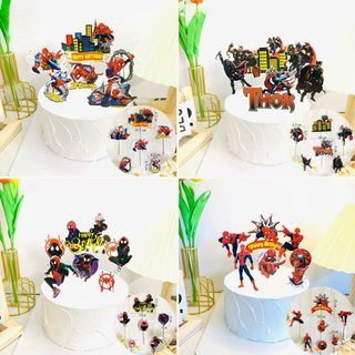 Đồ cắm bánh kem tổng hợp các sét cắm siêu nhân nhện