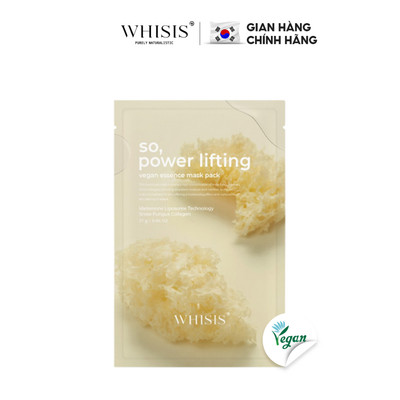 WHISIS Power Lifting Vegan Essence Mask Pack - Mặt Nạ Giấy Dưỡng Da Thuần Chay Cao Cấp