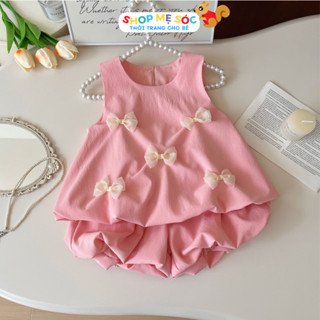 Set Đồ Bé Gái Mùa Hè Áo Sát Nách Bé Gái Kèm Quần Đùi Sang Chảnh Cho Bé Gái Đi Chơi Đi Tiệc