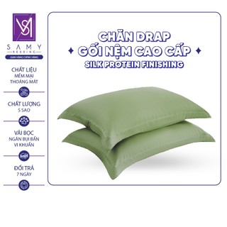 Vỏ Gối Nằm Trơn SAMY BEDDING Chất Liệu Tencel Coolsilk Màu Sắc Sang Trọng