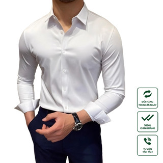 Áo Mơ Mi Nam Trắng Dài Tay Cao Cấp Harold Bamboo Đi Học, Đi Làm Thoáng Mát, Chống Nhăn, Slimfit, Thấm Hút Mồ Hôi