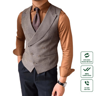  Áo Gile Nam Cao Cấp Harold Classy Họa Tiết Răng Sói Thiết Kế Sang Trọng Thoáng Mát, Co Giãn Tốt, Chống Nhăn