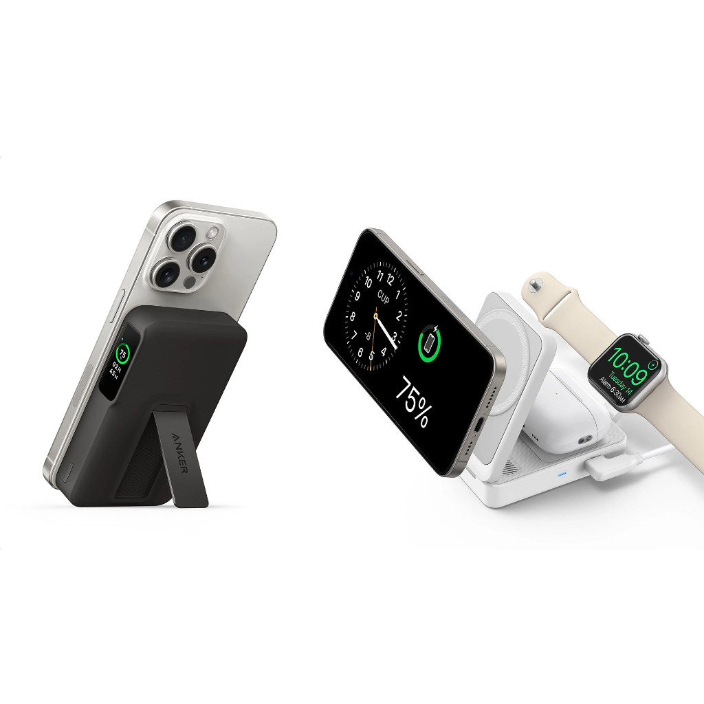 Sạc Dự Phòng Không Dây hít từ tính Anker Maggo 10.000mAh QI2.0 15W-PD 27W - A1654