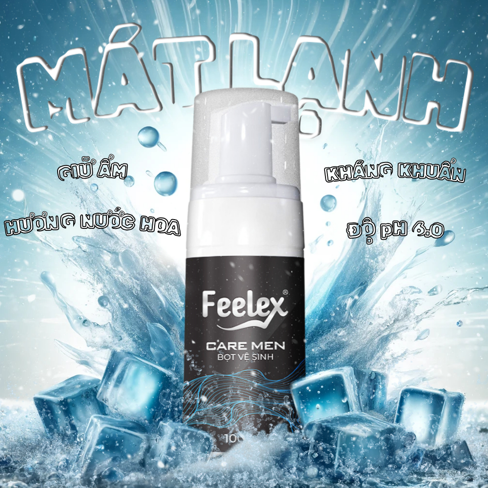 Bọt vệ sinh nam giới Feelex Care Men dung dịch vệ sinh tạo bọt 100ml
