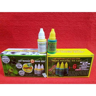 Combo 2 chai Hùng Nguyễn sát khuẩn nano bạc và siêu kích rễ 6 in 1 dùng cho hoa lan, cây cảnh