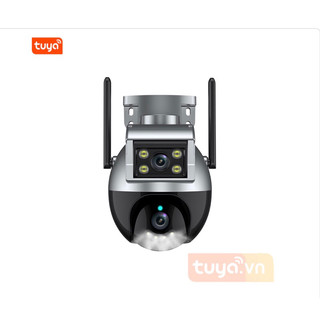 Camera ngoài trời 2 mắt 2 màn hình wifi tuya shp-ci21