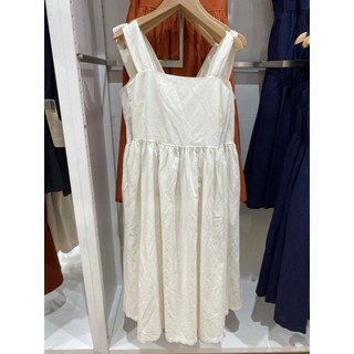 Đầm 2 Dây Trắng Linen