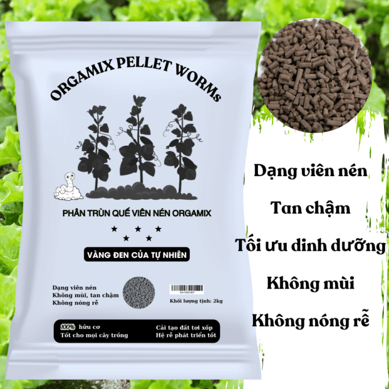 Hữu cơ trùn quế viên 2kg - Vườn Sài Gòn