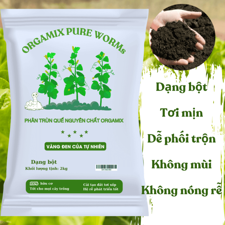 Hữu cơ trùn quế 2kg -Vườn Sài Gòn
