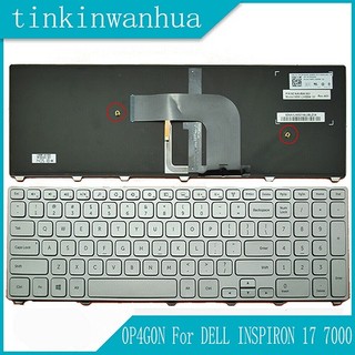 🎁 Bàn phím Laptop DELL 7737 BẠC - Inspiron 17 7000, 17 7737 Có đèn led , Có đèn nền bàn phím