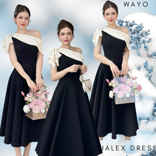 Đầm WAYO thiết kế lệch vai phối nơ dự tiệc sang trọng thanh lịch xinh đẹp