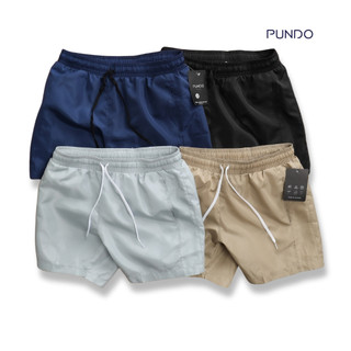Quần short nam đi biển vải dù, hoạ tiết đơn giản có dây rút PUNDO QSPD23