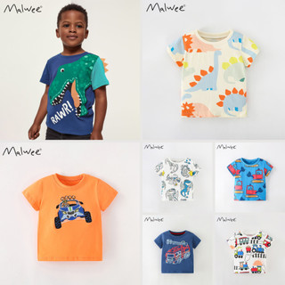 BST áo thun cotton hè động vật bé trai Malwee thời trang trẻ em từ 2-7 tuổi
