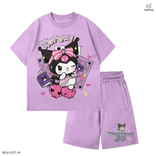 Bộ thun tím Kuromi siêu co giãn