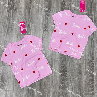 Áo phông cộc cho bé gái Barbie xuất dư xịn
