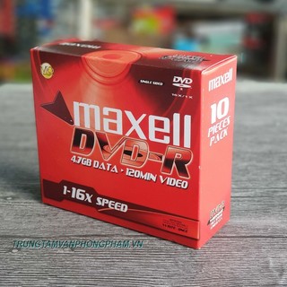 Nguyên hộp 10 cái dvd 4.7gb maxell có vỏ mica vuông