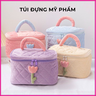 Túi Đựng Đồ Trang Điểm Mỹ Phẩm Du Lịch Nhiều Ngăn Nhỏ Gọn Tiện Lợi
