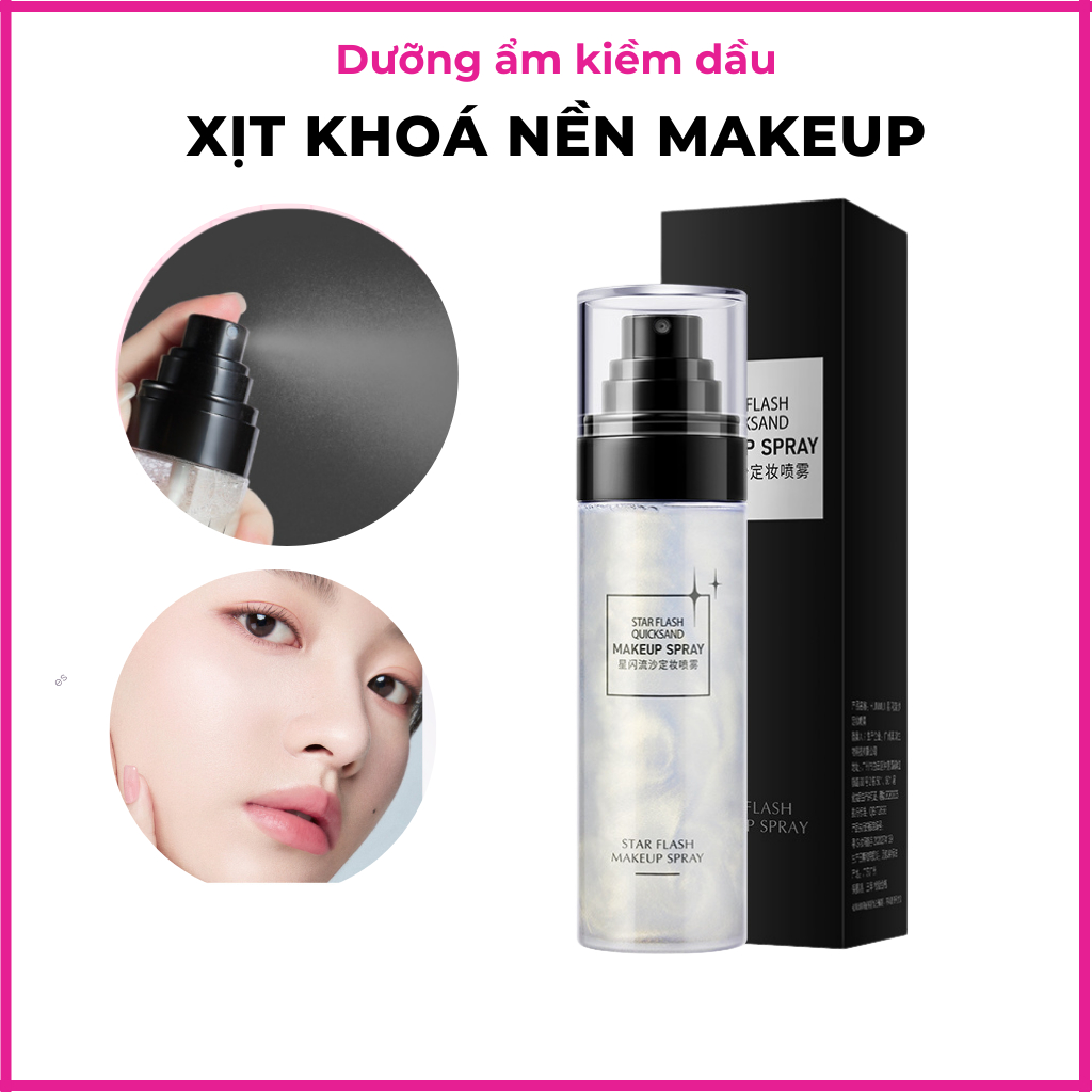 Xịt Khóa Nền Khóa Lớp Trang Điểm Dưỡng Ấm Bắt Sáng