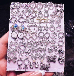 Set charm nails mix 70 viên trang trí móng