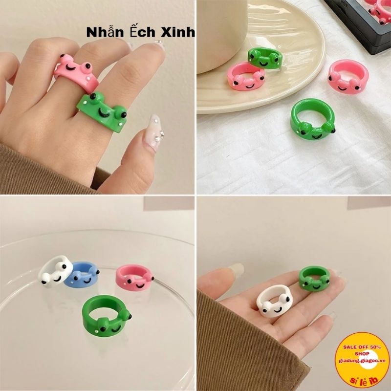 L1. Nhẫn Ếch Siêu Đáng Yêu Làm Qùa Tặng.