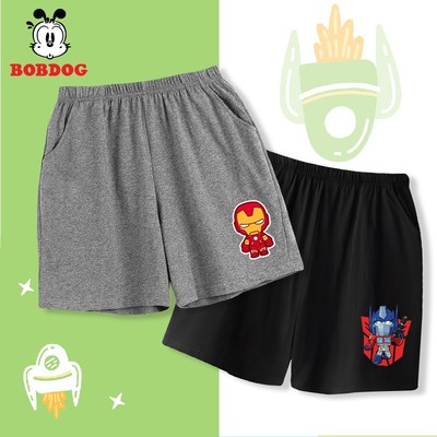 Quần short bé trai BOBDOG chất liệu cotton mịn mát quần đùi bé trai in hình người sắt cute cho bé