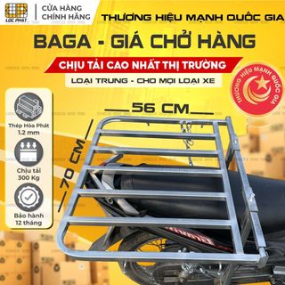 Baga giá chở hàng xe máy lộc phát 56x70cm lắp xe ga & xe số