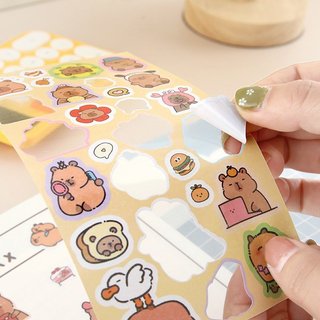 STICKER 1 TỜ CAPYBARA ÓNG ÁNH