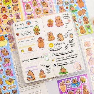 STICKER 1 TỜ CAPYBARA ÓNG ÁNH