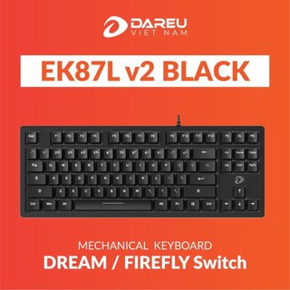 Bàn phím cơ DareU  EK87L / V2- Black ( Blue/ Brown/ Red switch)