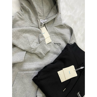 Áo hoodie levent mini logo cao su đẹp basic - đủ tag bọc 2 màu sắc