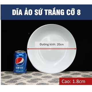 DĨA  ẢO TRÒN SỨ TRẮNG LA HÁN – ĐỦ SIZE  (CỠ 6,7,8,9)