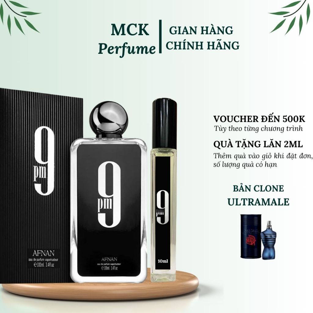 Nước hoa nam chính hãng Afnan 9PM EDP 10ml - MCK Perfume