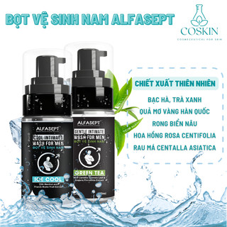 Bọt Vệ Sinh Nam ALFASEPT Intimate Wash For Men Giúp Làm Sạch, Khử Mùi, Ngăn Nấm Ngứa Lọ Dung Dịch Vệ Sinh Tạo Bọt 100ml