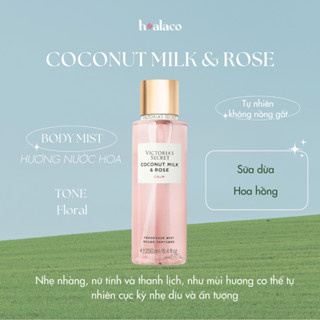 XỊT THƠM TOÀN THÂN BODY MIST COCONUT MILK & ROSE - Victoria's Secret