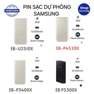 Pin dự phòng siêu nhanh Samsung 45W / 25W 10000mAh 20000mAh EB-P3400 / EB-U2510 / EB-P4520 / EB-P5300 - Hàng chính hãng