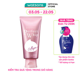 Sữa Rửa Mặt Senka Perfect Whip Berry Bright Dưỡng Da Sáng Hồng 100g