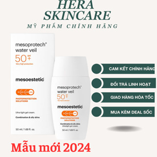 Kem chống nắng Mesoestetic Mineral Matt Antiaging Fluid Mesoprotech và Light Water Antiaging Veil  SPF50+