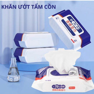 Khăn giấy ướt tẩm cồn khử trùng sát khuẩn nhanh chóng đa năng tiện lợi
